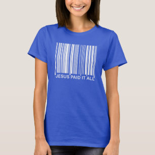 Camiseta Código de barras UPC de Salvación Cristiana Jesús