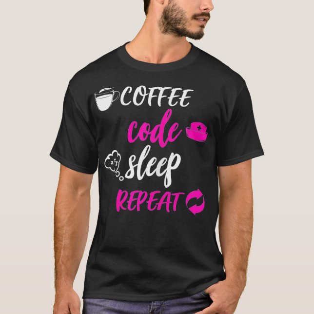 Camiseta Código de café para mujeres Código de café médico  (Anverso)