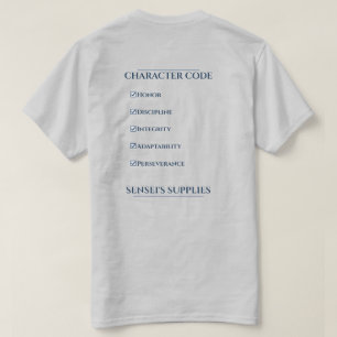 Camiseta Código de carácter