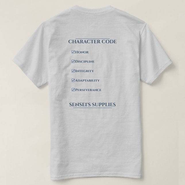 Camiseta Código de carácter (Reverso del diseño)