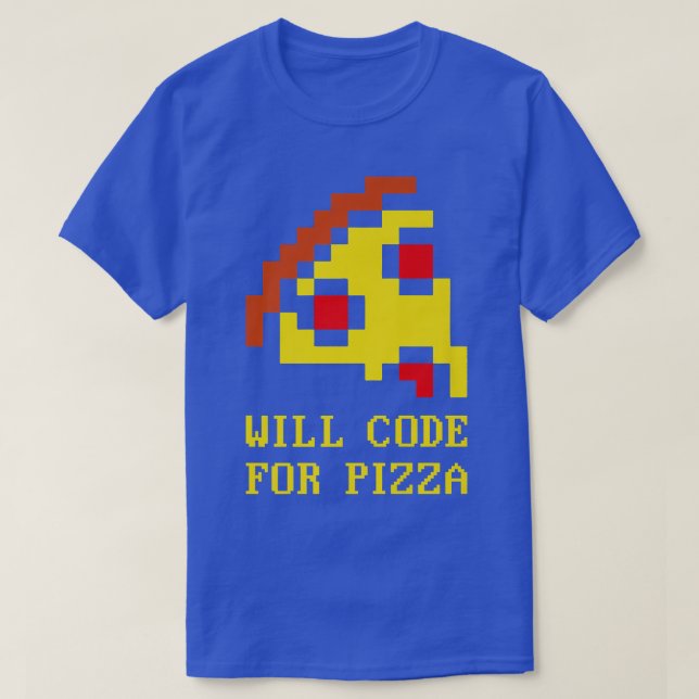 Camiseta Código De Código De Programación De Software Pizza (Diseño del anverso)
