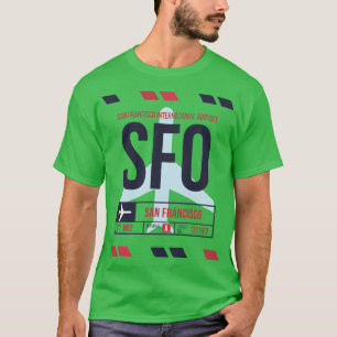 Camiseta Código de equipaje A del aeropuerto SFO de San Fra