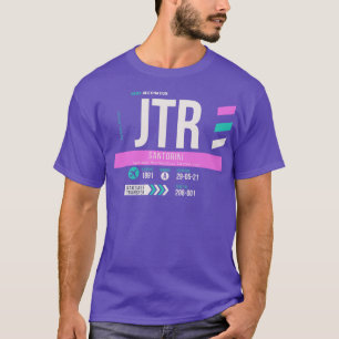 Camiseta Código de equipaje de Santorini JTR Airport Etique