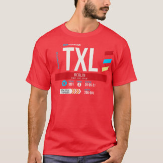 Camiseta Código de equipaje del aeropuerto TXL de Berlín 1