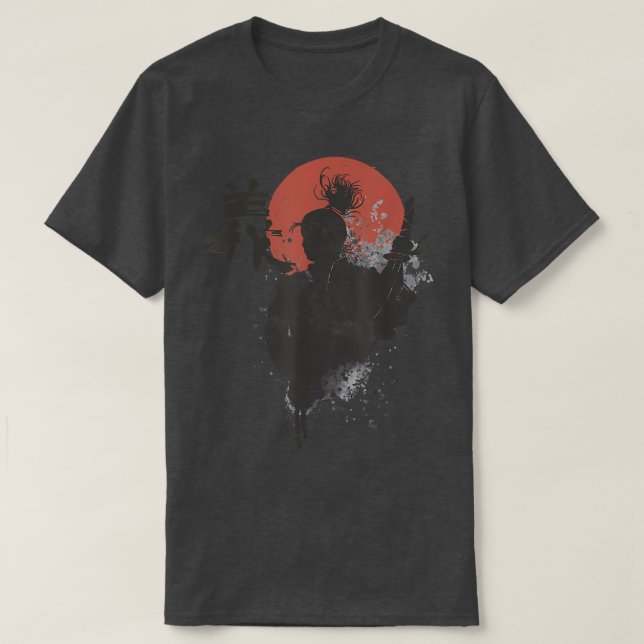 Camiseta Código de Guerrero Samurai Bushido Japonés Kanji G (Diseño del anverso)