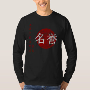 Camiseta Código de Guerrero Samurai Bushido Rótulo japonés 