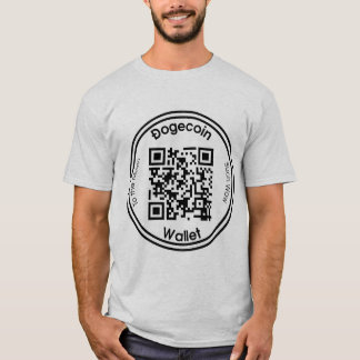 Camiseta Código de la cartera QR de Dogecoin redondo
