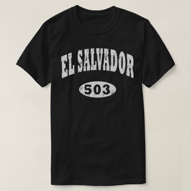 Camiseta Código de la zona de la cosecha de El Salvador 503 (Diseño del anverso)