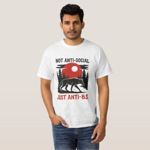 Camiseta Código de Lobo Solitario: No Antisocial, Sino Anti