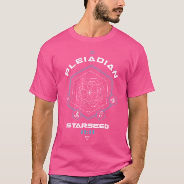 Camiseta Código de Luz de Semilla Estelar Pleyadiana Geomet (Anverso)
