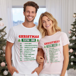 Camiseta Código de Mensajes de Navidad
