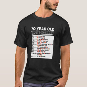Camiseta Código de mensajes de texto para adultos mayores d