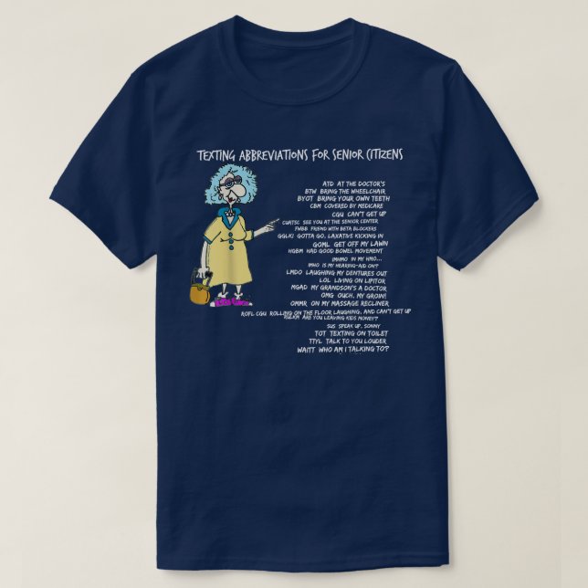 Camiseta Código de pruebas para adultos mayores (Diseño del anverso)