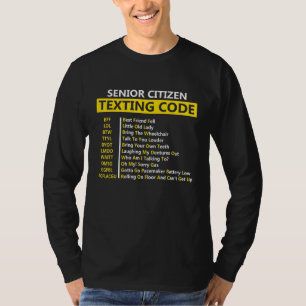 Camiseta Código de texto para adultos mayores Bff Lol Btwtt