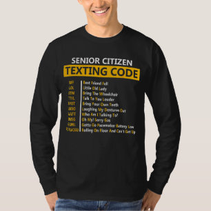 Camiseta Código de texto para el abuelo del anciano