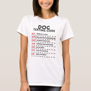 Camiseta Código de texto para perros