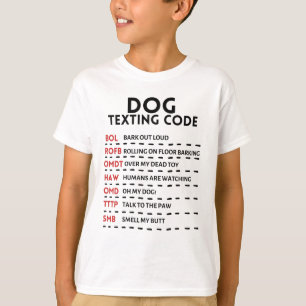 Camiseta Código de texto para perros