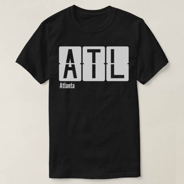 Camiseta Código del Aeropuerto ATL de Atlanta (Diseño del anverso)