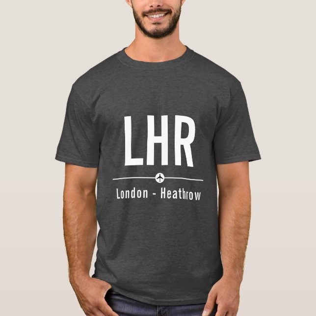 Camiseta Código del aeropuerto de Londres Heathrow - Aviaci (Anverso)