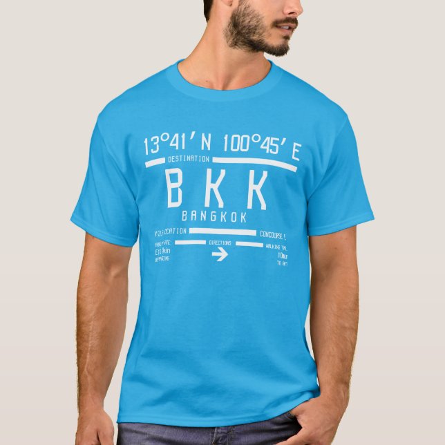 Camiseta Código del Aeropuerto Internacional de Bangkok (Anverso)