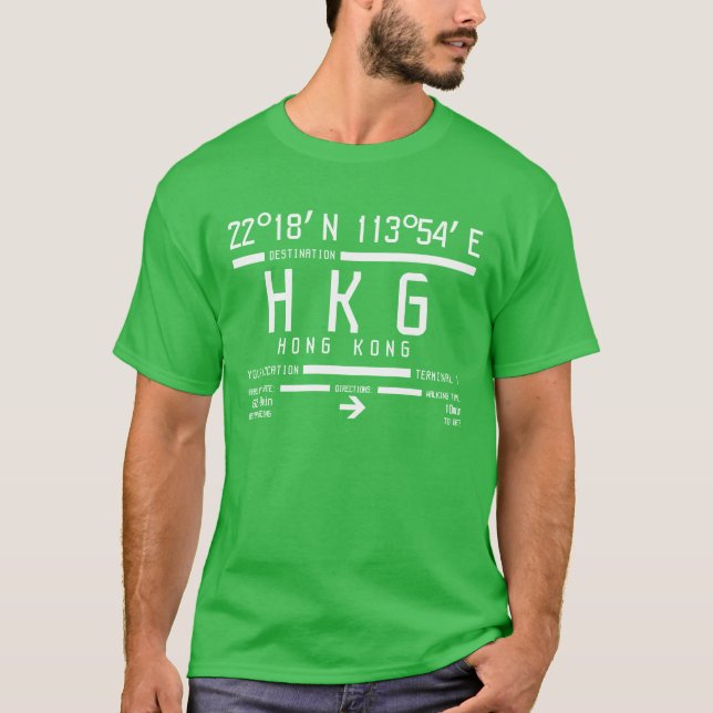 Camiseta Código del Aeropuerto Internacional de Hong Kong (Anverso)