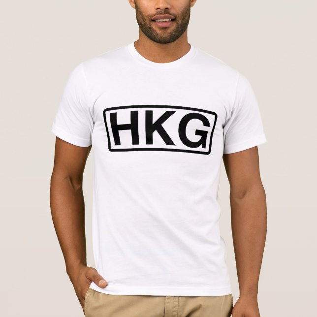 Camiseta Código del aeropuerto internacional de Hong Kong (Anverso)