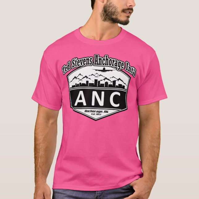 Camiseta Código del Aeropuerto Internacional de Ted Stevens (Anverso)