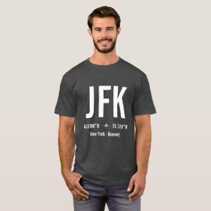 Camiseta Código del Aeropuerto JFK de Nueva York - Aviaci