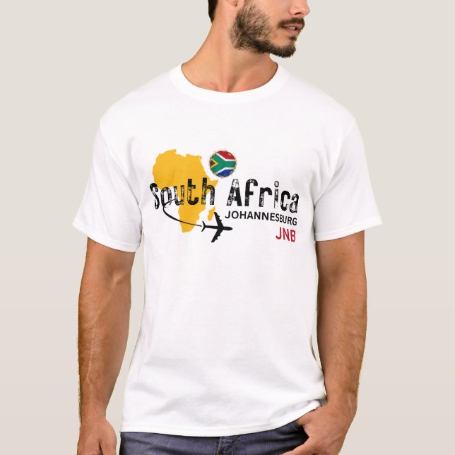 Camiseta Código del Aeropuerto JNB de Sudáfrica (Anverso)