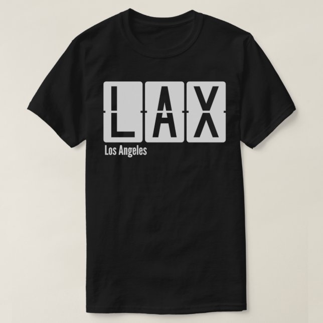 Camiseta Código del Aeropuerto LAX de Los Ángeles (Diseño del anverso)