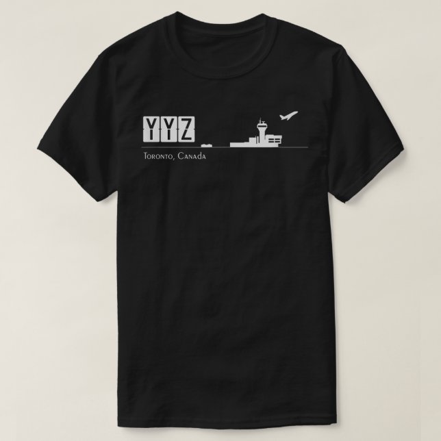 Camiseta Código del aeropuerto YYZ para Toronto Canadá (Diseño del anverso)