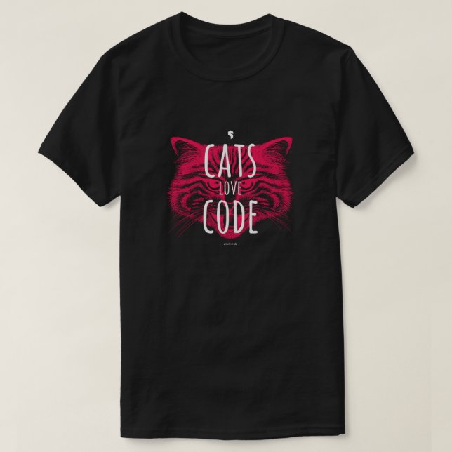 Camiseta código del amor de los gatos (Diseño del anverso)