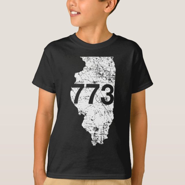 Camiseta Código del área de Chicago 773 (Anverso)