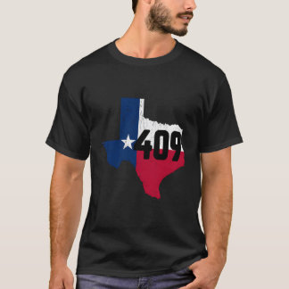 Camiseta Código del área Galveston 409 Número de teléfono T