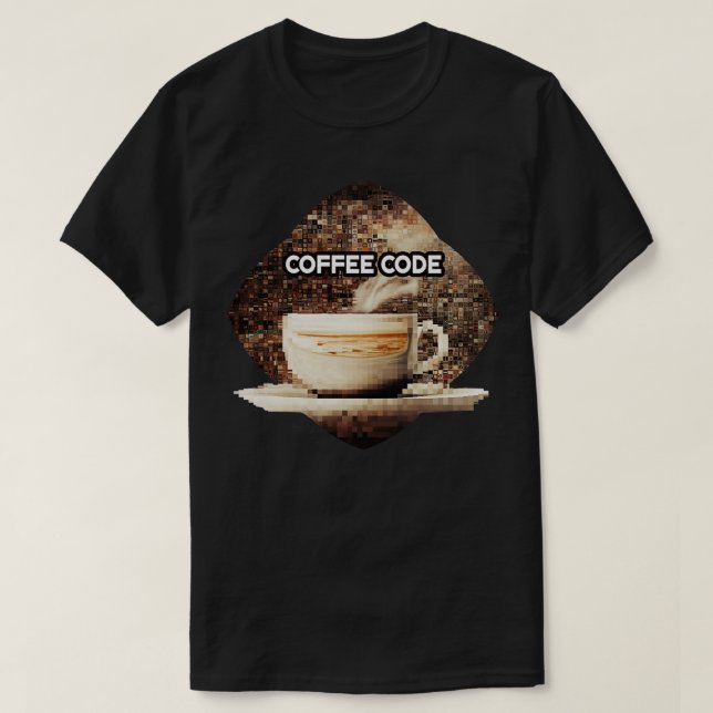 Camiseta Código del café 1 (Diseño del anverso)