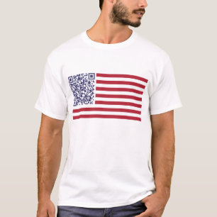Camiseta Código del himno nacional QR de la bandera