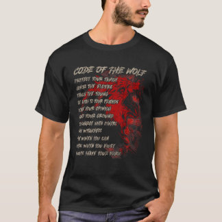 Camiseta Código Del Lobo, Protegerte A La Familia, Viking W