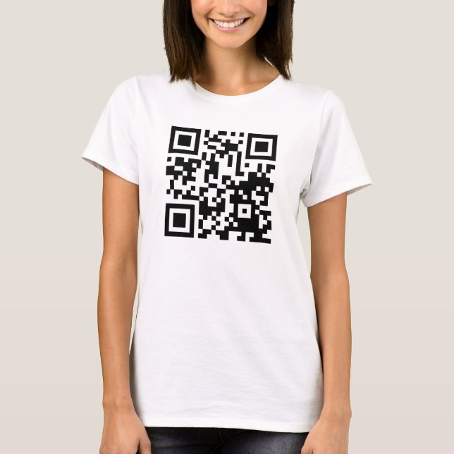 Camiseta Código divertido de QR la curiosidad mató al gato (Anverso)