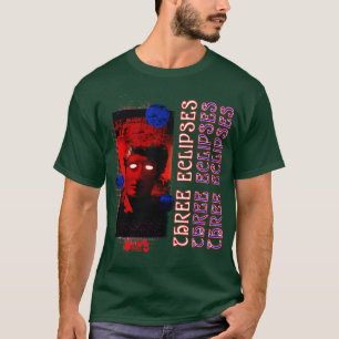 Camiseta Código Estatua Griega Grunge Outrun Tres Eclipses 