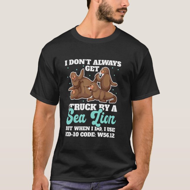 Camiseta Código ICD-10 W56.12 Medicamentos de Codificación  (Anverso)