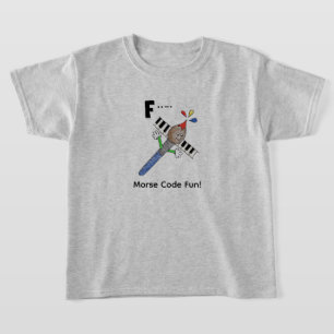 Camiseta ¡Código Morse de Dibujos Animados para Niños! Let