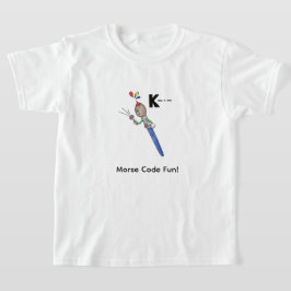 Camiseta ¡Código Morse de Dibujos Animados para Niños!  Let