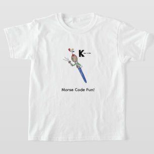 Camiseta ¡Código Morse de Dibujos Animados para Niños! Let