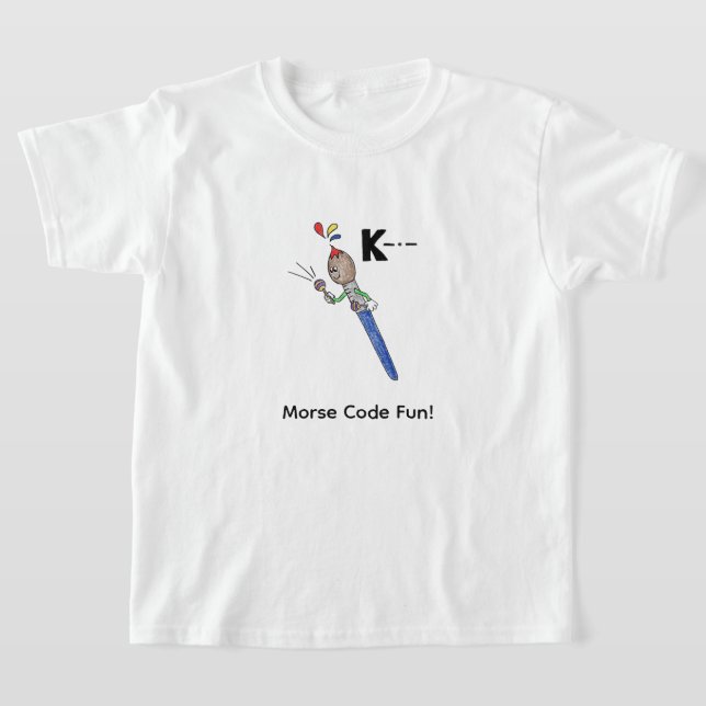 Camiseta ¡Código Morse de Dibujos Animados para Niños!  Let (Distribución)
