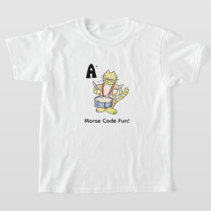 Camiseta Código Morse de Dibujos Animados para Niños! Letr