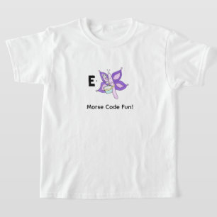 Camiseta Código Morse de Dibujos Animados para Niños!  Letr