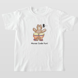 Camiseta Código Morse de Dibujos Animados para Niños! Letr