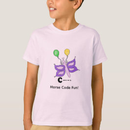 Camiseta Código Morse de Dibujos Animados para Niños! Letra