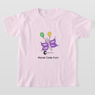 Camiseta Código Morse de Dibujos Animados para Niños! Letra