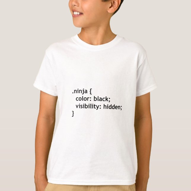 Camiseta código ninja, script (Anverso)